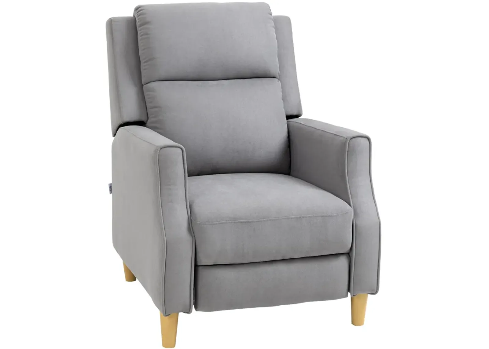 Grey Living Room Relaxation: Manual Recliner Chair with Thick Cushion