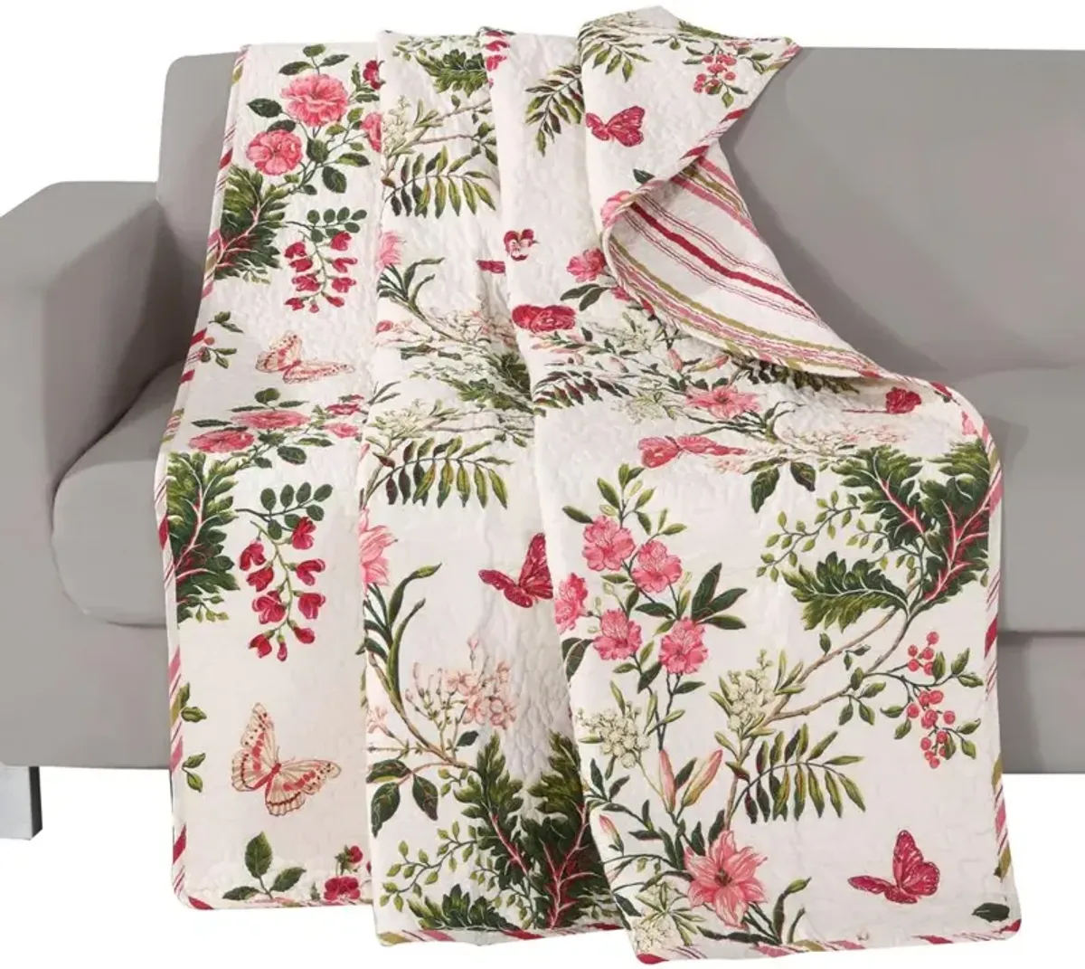 Greenland Home Fashion Butterflies Accessory Throw Blanket - Multi 50x60"