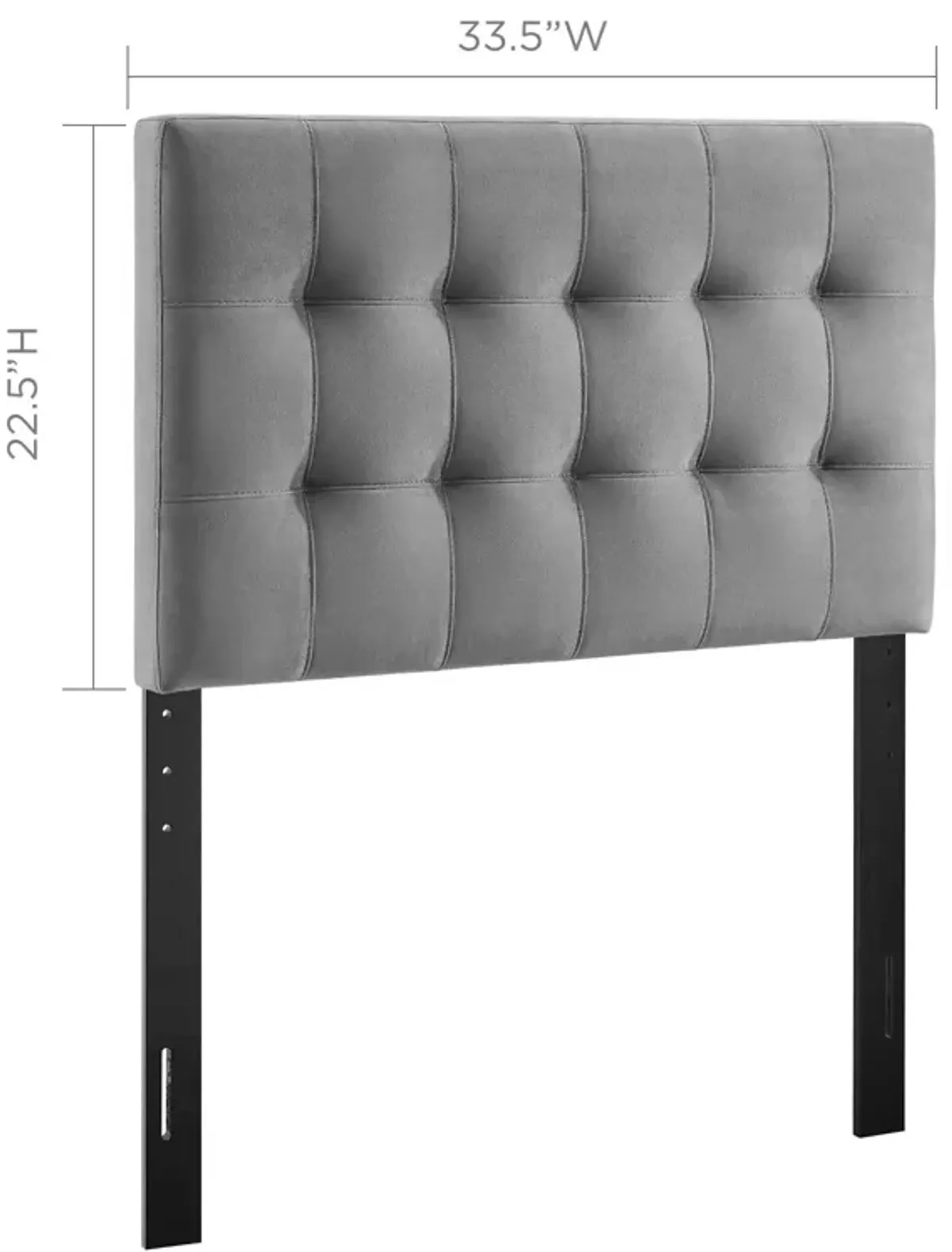 Modway - Lily Biscuit Tufted Twin Performance Velvet Headboard