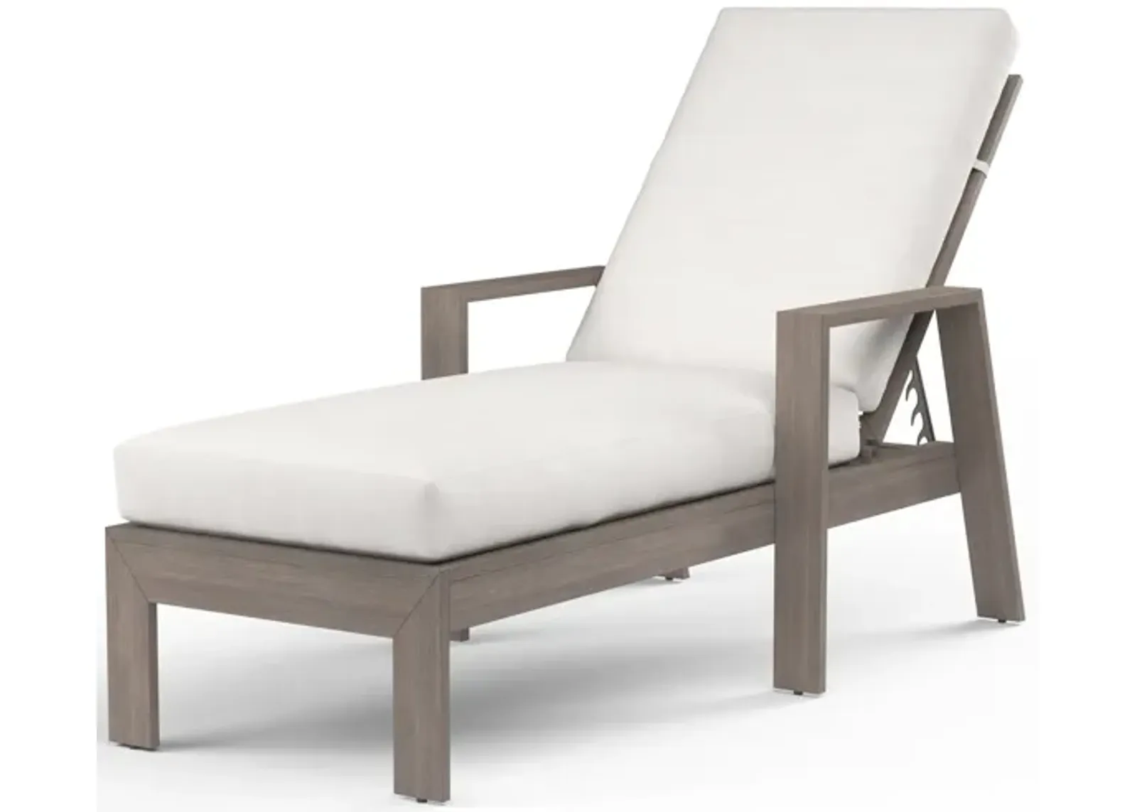 Laguna Chaise Lounge in Canvas Flax, No Welt