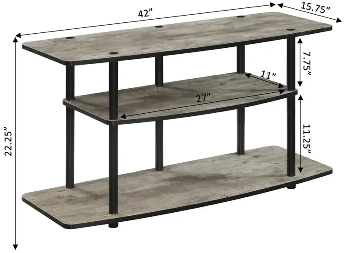 Convience Concept, Inc. No Tools 3 Tier Wide TV Stand for TVs up to 46 Inches