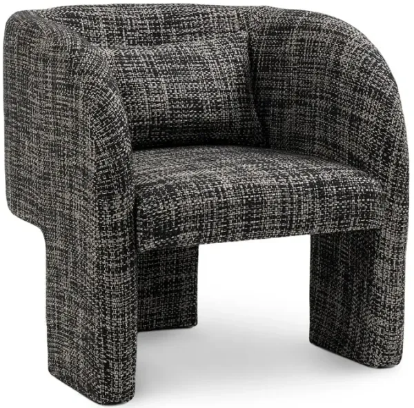 Meridian Furniture Sawyer Black Weaved Polyester Fabric Accent Chair
