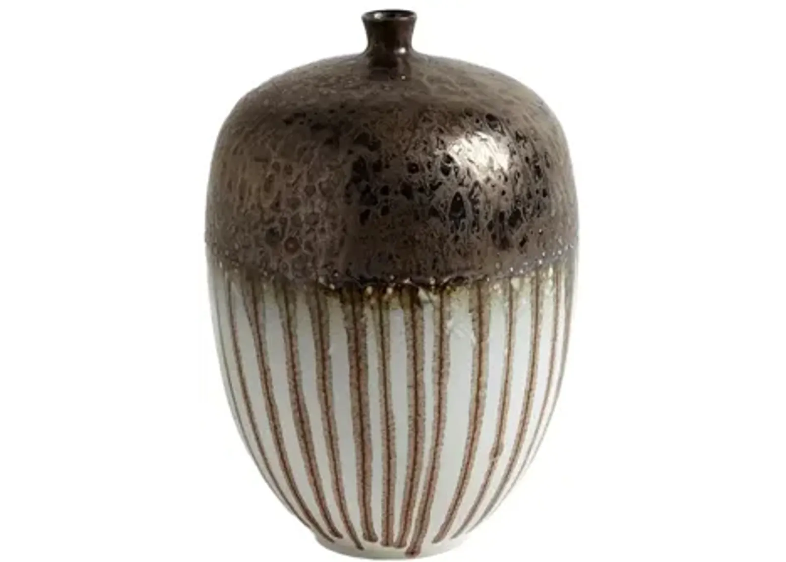 Reactive Bronze Stripe Vessel