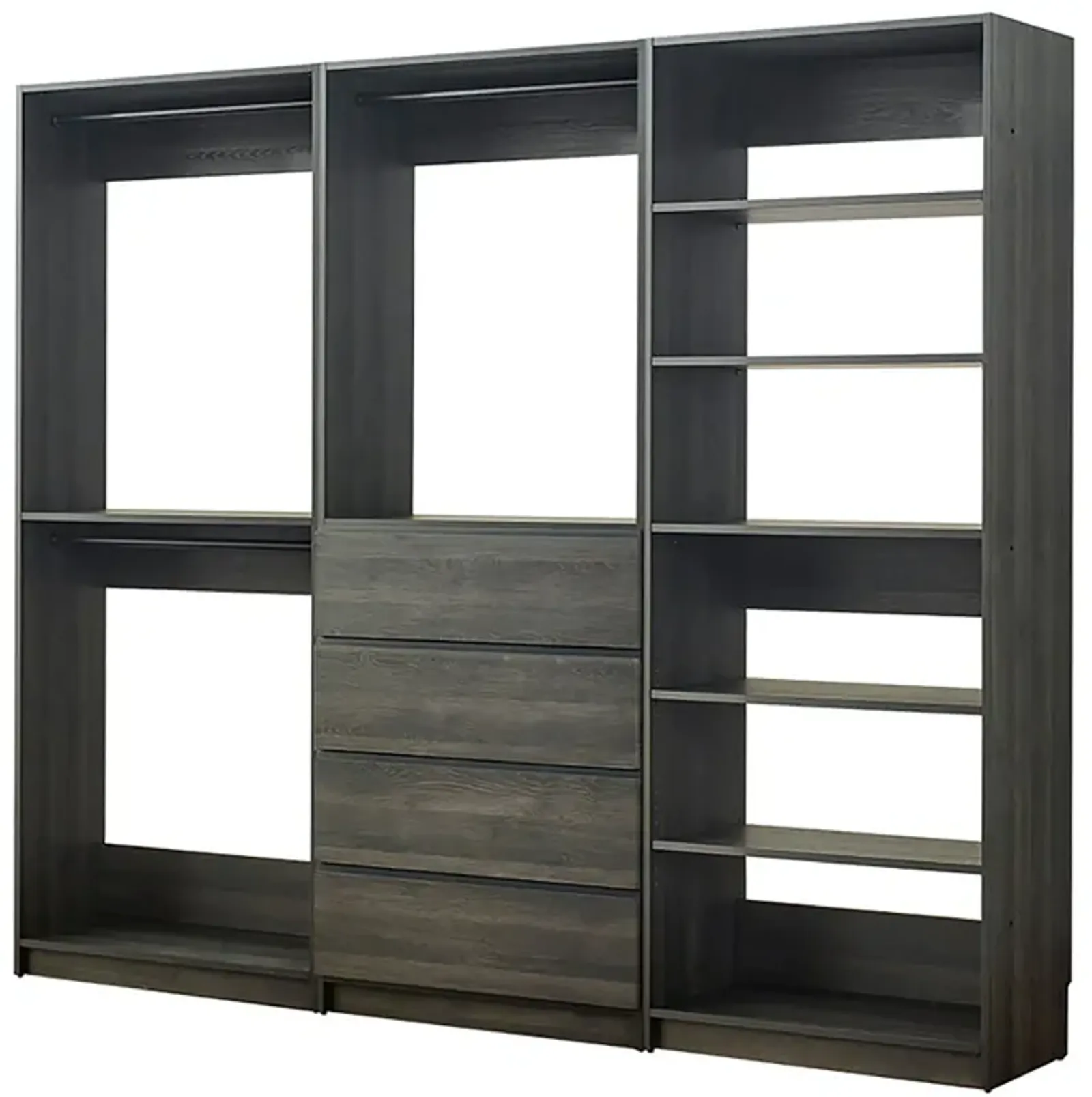 Prosper Gray Freestanding Walk in Wood Closet System