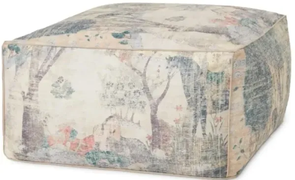 Poufs LPF0032 Blue / Multi 36"W x 36"D x 17"H