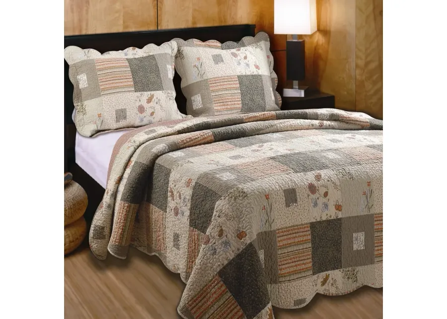 QuikFurn Twin size 100% Cotton Oversized Quilt Set with Sham Southwest Style