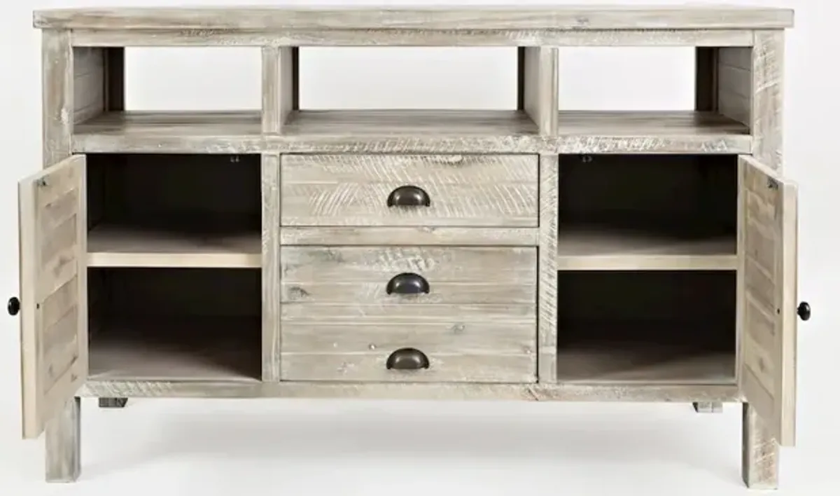 Jofran Artisan's Craft Rustic Farmhouse Distressed Acacia Media Console 50