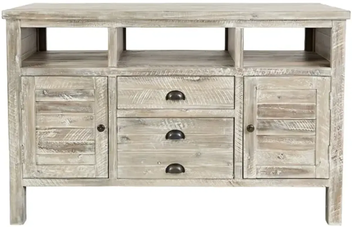 Jofran Artisan's Craft Rustic Farmhouse Distressed Acacia Media Console 50