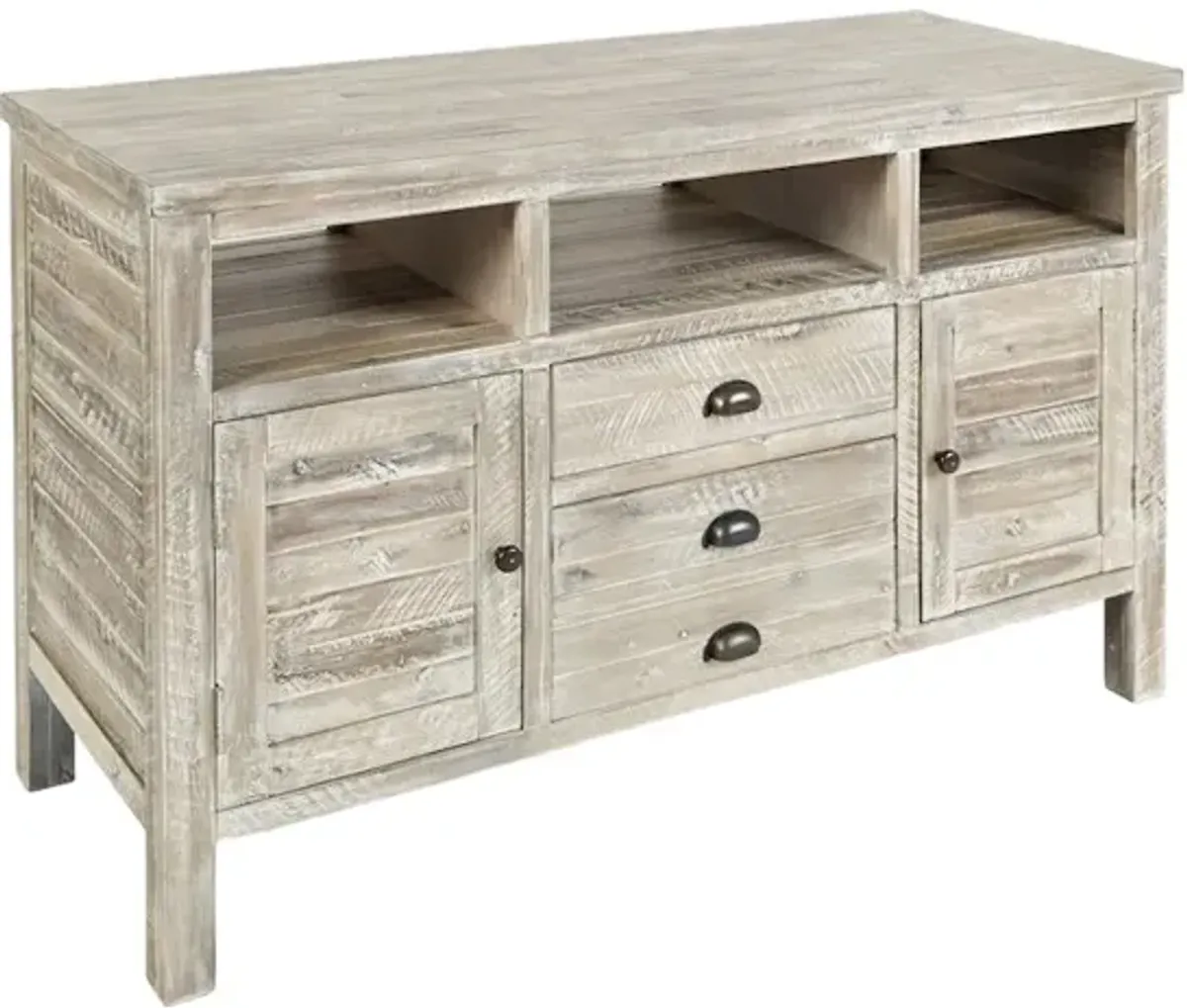 Jofran Artisan's Craft Rustic Farmhouse Distressed Acacia Media Console 50