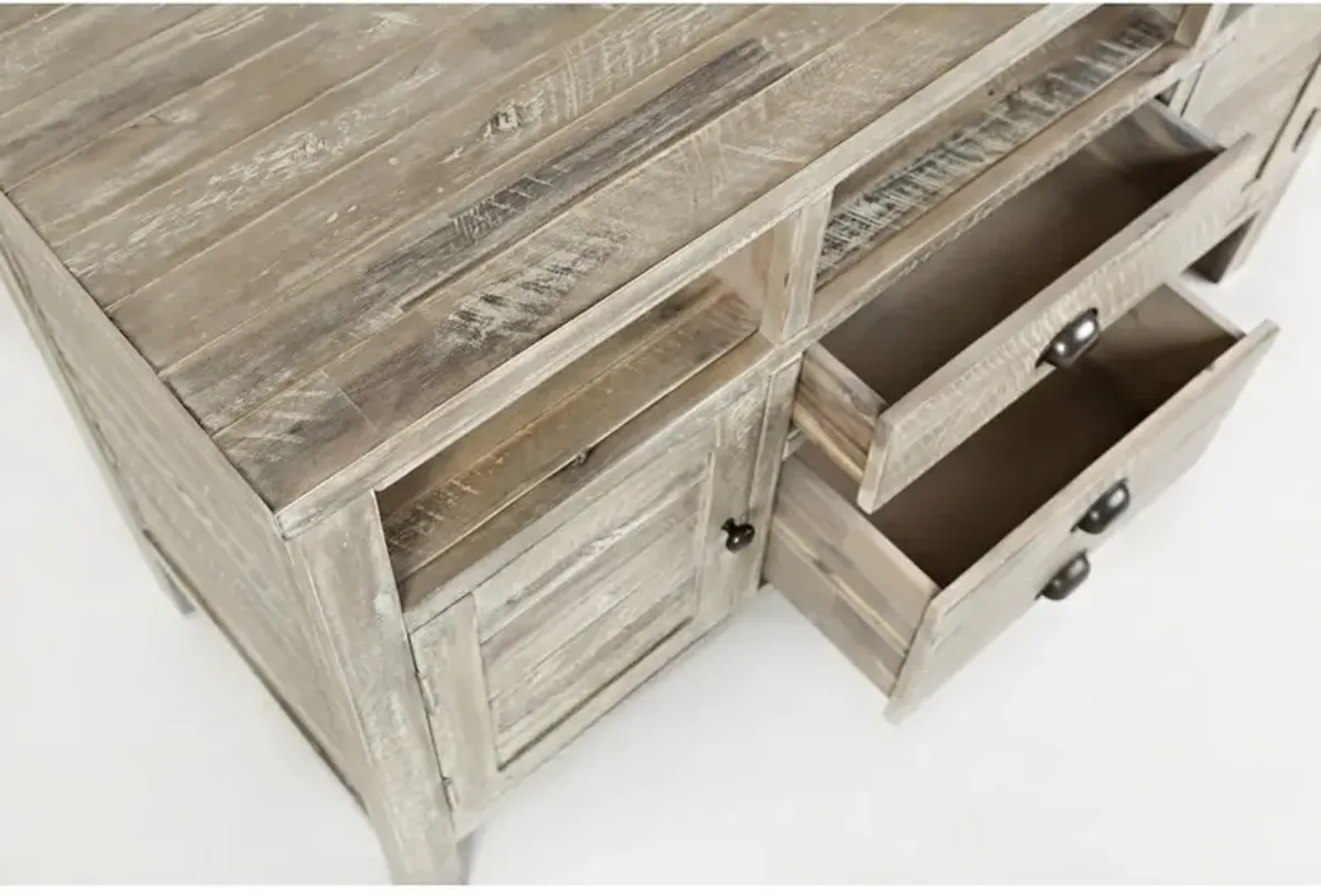 Jofran Artisan's Craft Rustic Farmhouse Distressed Acacia Media Console 50