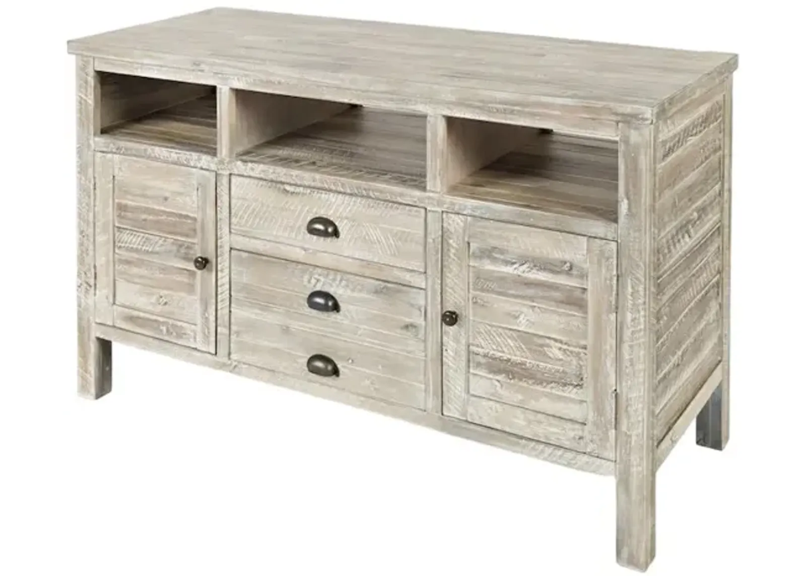 Jofran Artisan's Craft Rustic Farmhouse Distressed Acacia Media Console 50