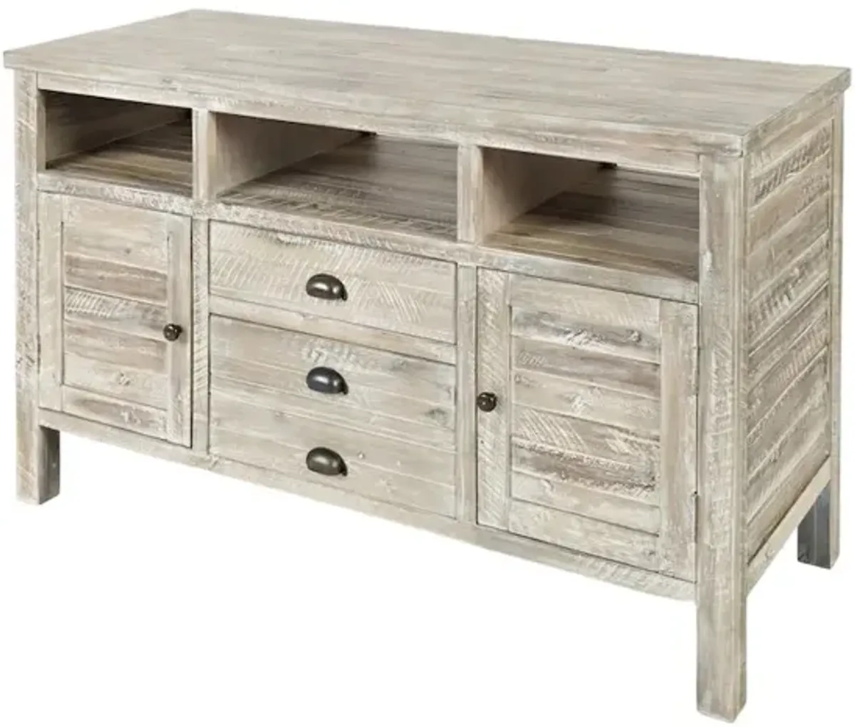 Jofran Artisan's Craft Rustic Farmhouse Distressed Acacia Media Console 50