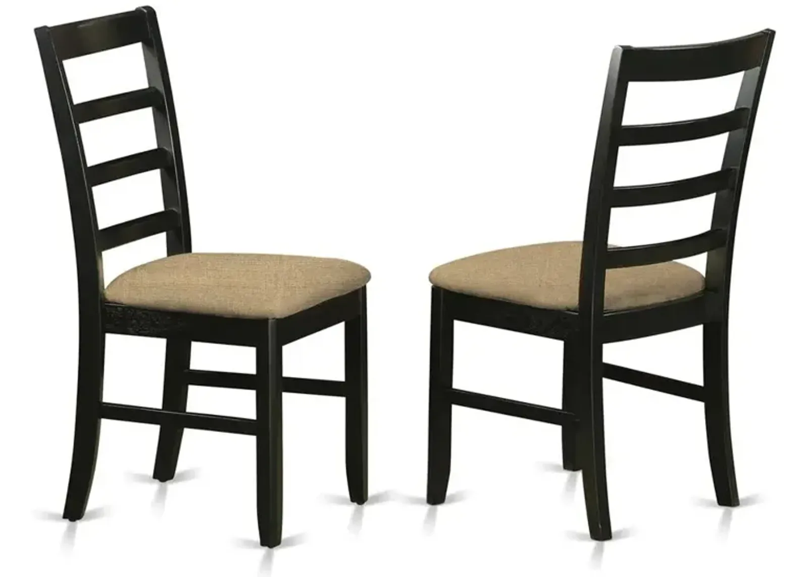 East West Furniture PFC-BLK-C Parfait Chair for dining room with Cushion Seat - Black & Cherry Finish.