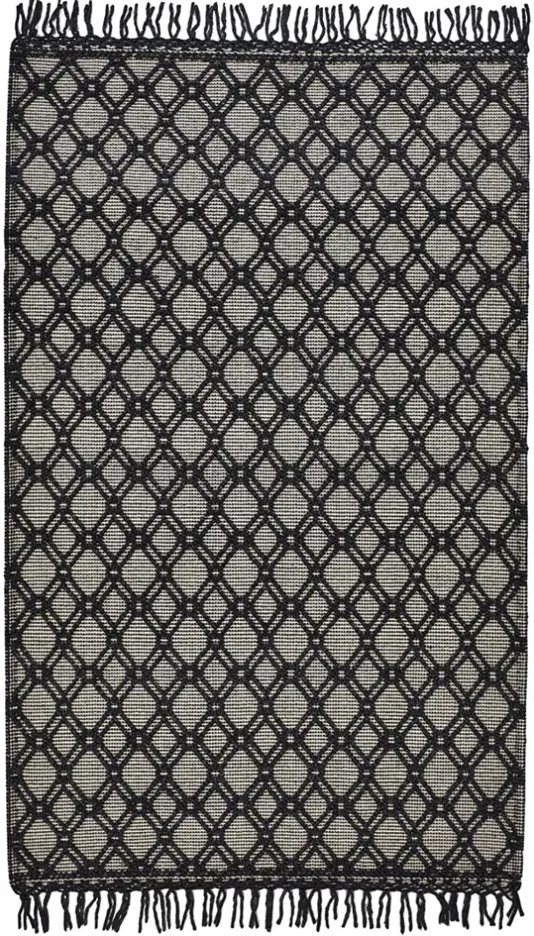 Phoenix 0808F Black/Ivory 3'6" x 5'6" Rug