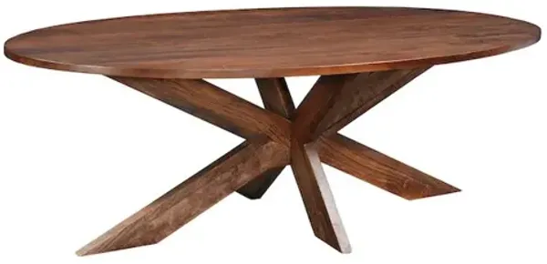 Taran Designs Renith 92 Solid Wood Oval Dining Table