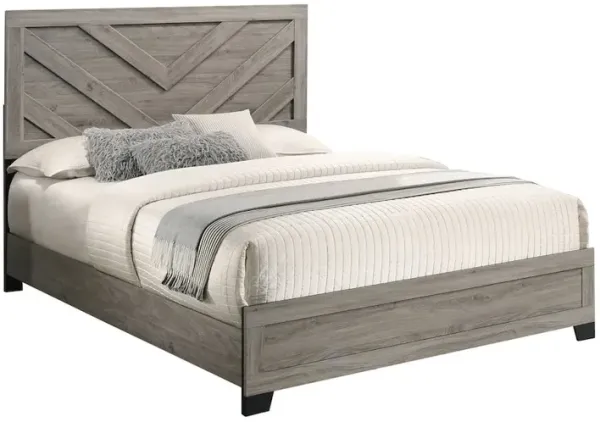 Best Quality Furniture Light gray pannel Full size bed (78L x 56W x 53H)