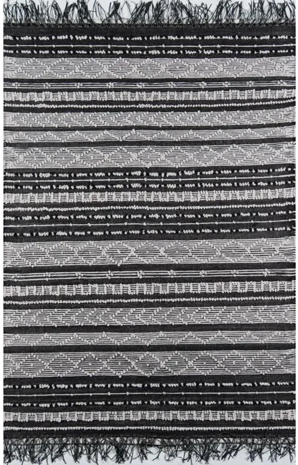 Momeni Contemporary Rectangle Area Rug, Black, 3'9 X 5'9