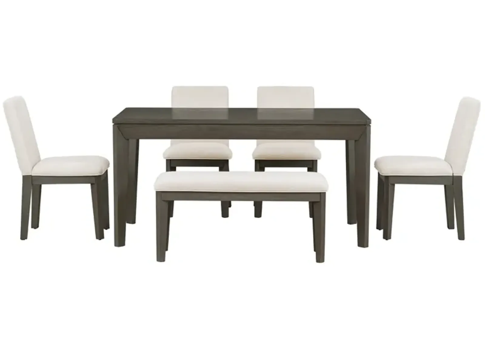 Merax Farmhouse Style 6-Piece Dining Table Set