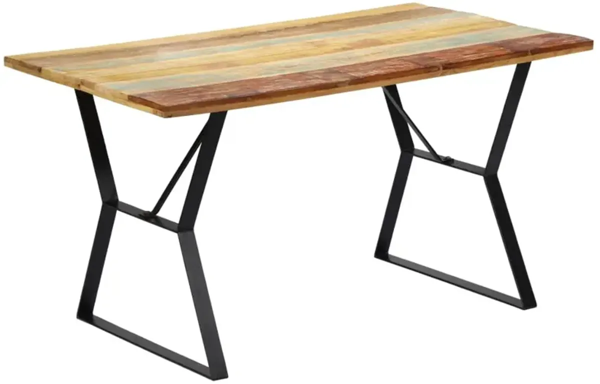vidaXL Dining Table 55.1"x31.5"x29.9" Solid Reclaimed Wood