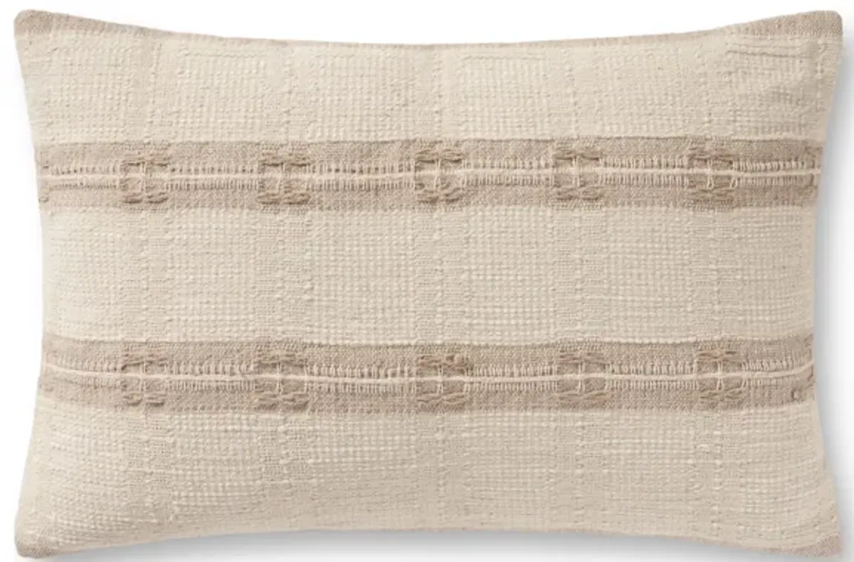 Diego PAL0008 Natural 13"x21" Down Pillow by Amber Lewis x Loloi