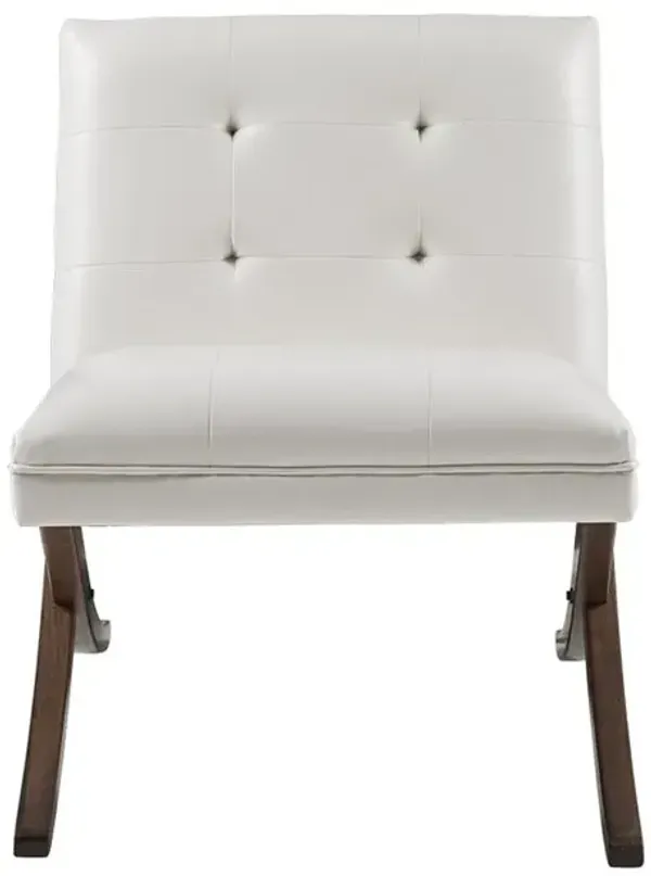 Belen Kox White Mid-Century Accent Chair, Belen Kox