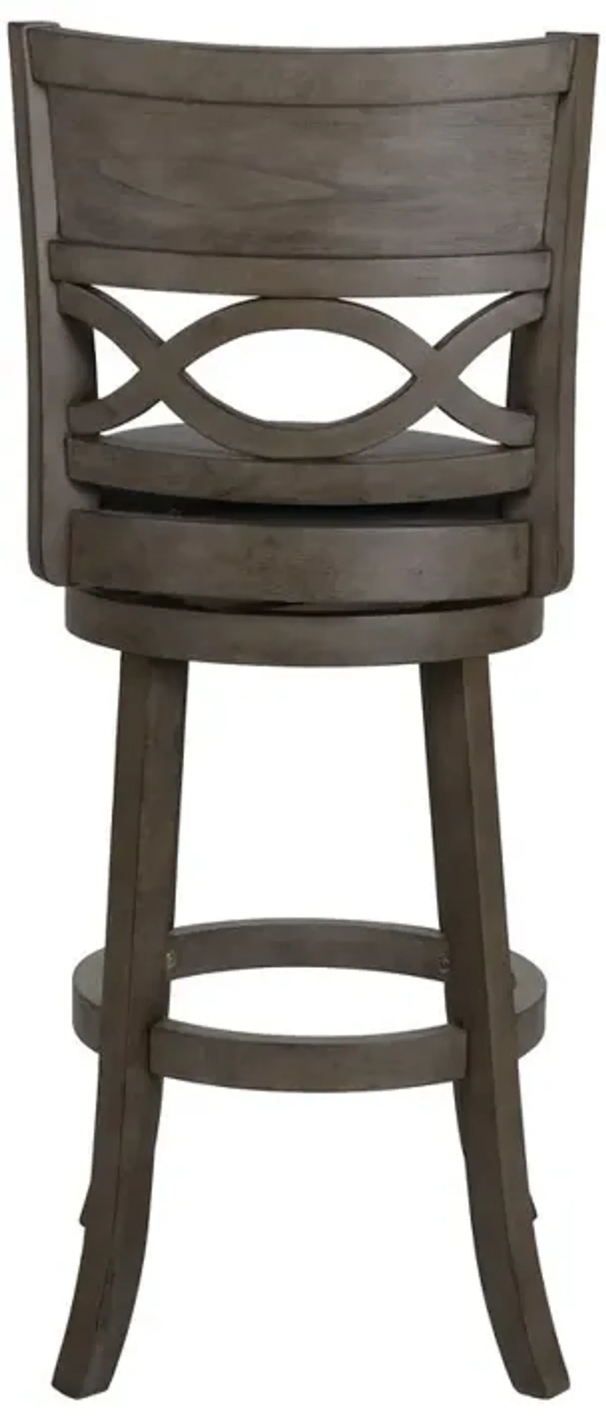 New Classic Furniture Manchester 29 Wood Bar Stool with Black PU Seat in Ant Gray