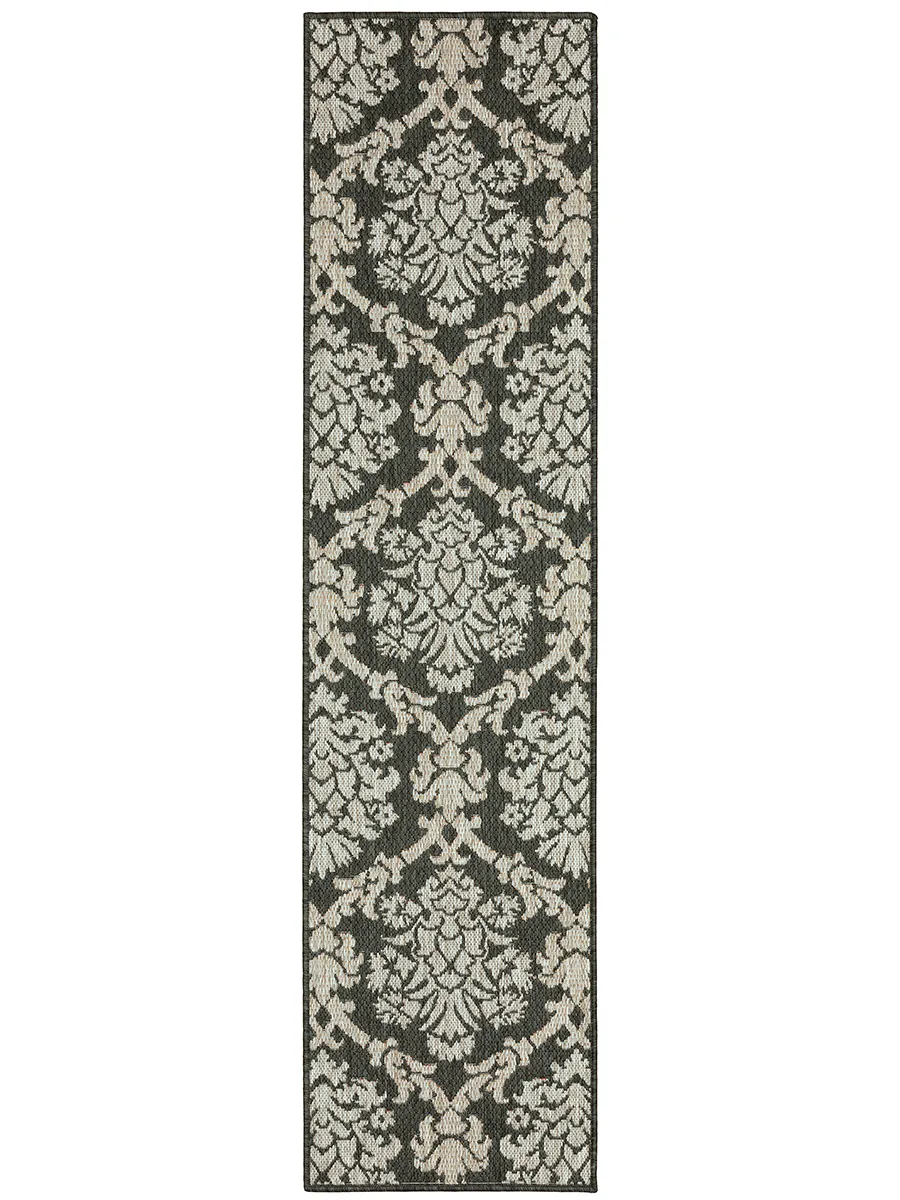 Latitude 1'10" x 7'6" Grey Rug