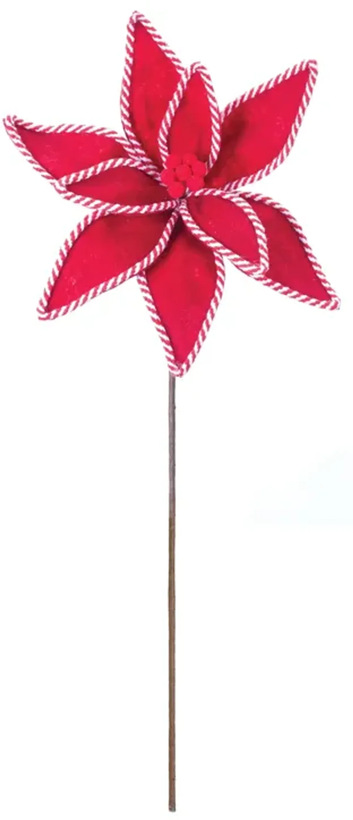 Set of 6 Poinsettia Stems for Holiday Floral Arrangements and Décor