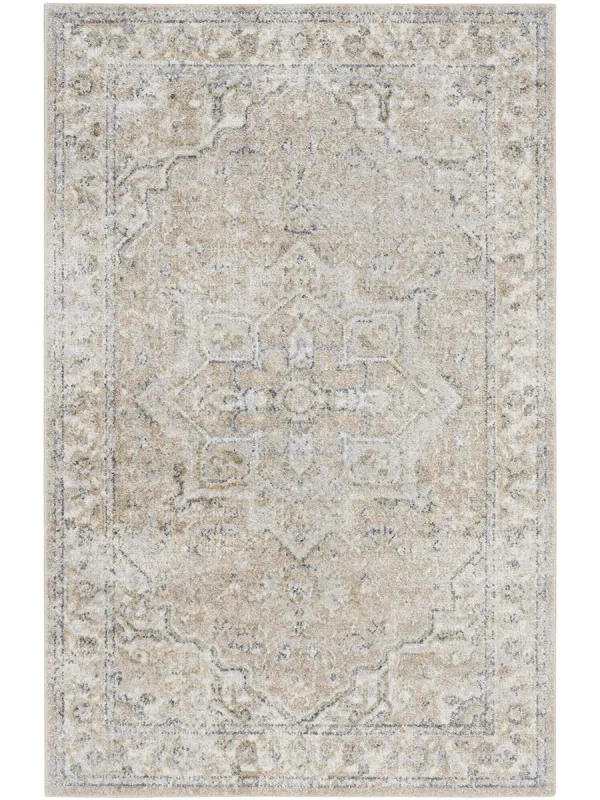 Astra Machine Washable ASW12 Beige 2'2" x 8' Rug