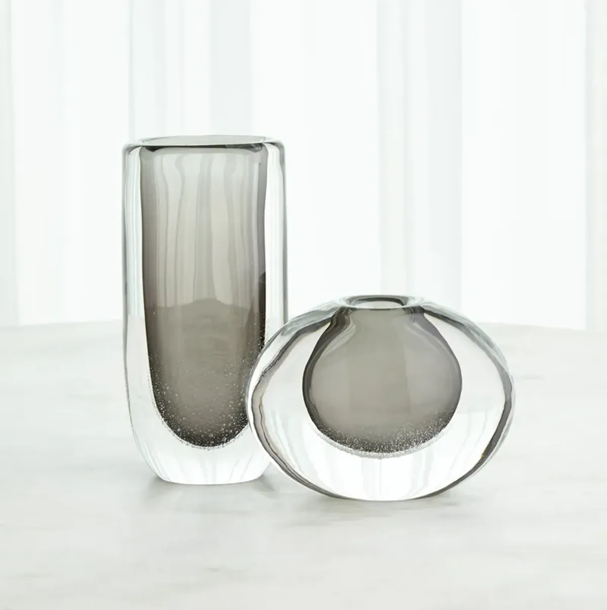 Micro Bubble Vase-Large Grey