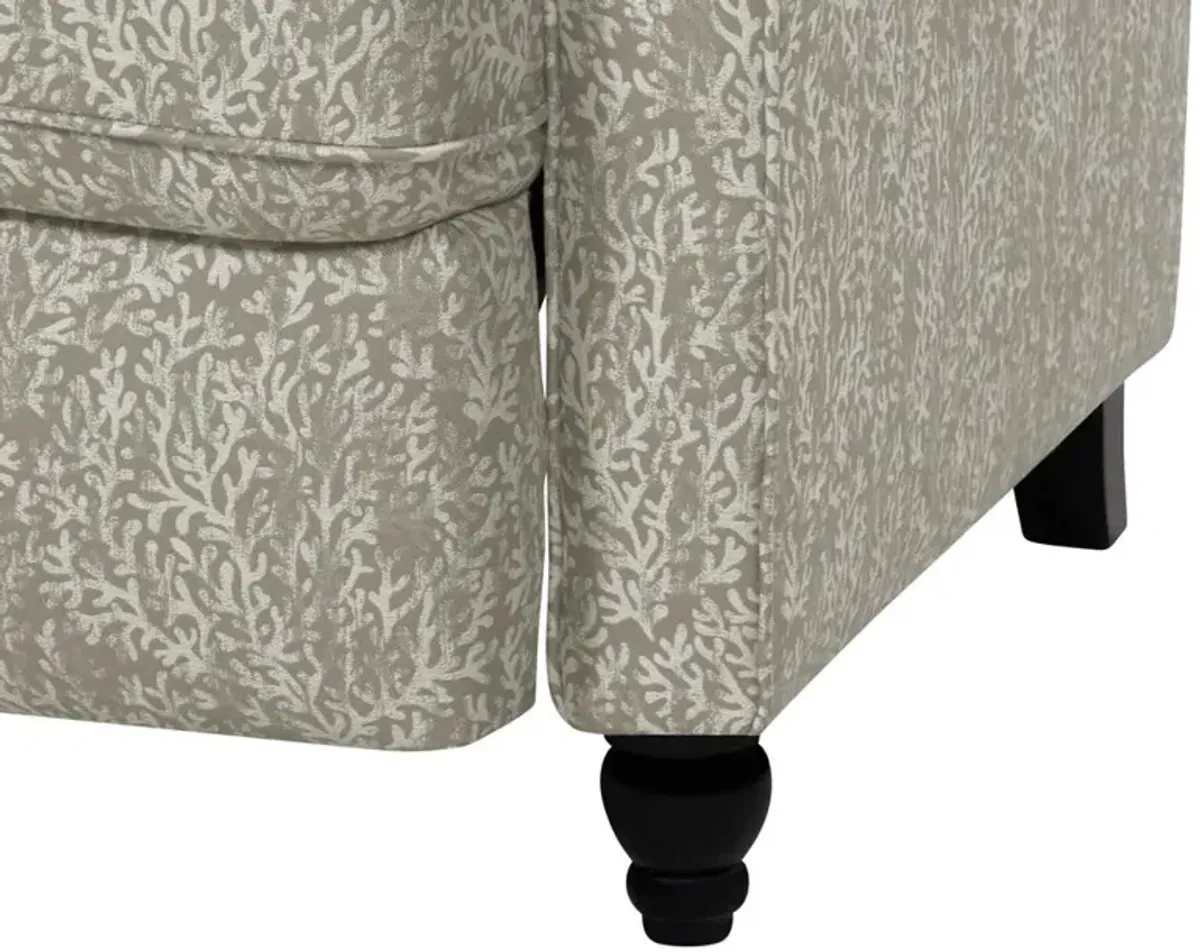 ProLounger Pushback Recliner in Taupe Coral Print