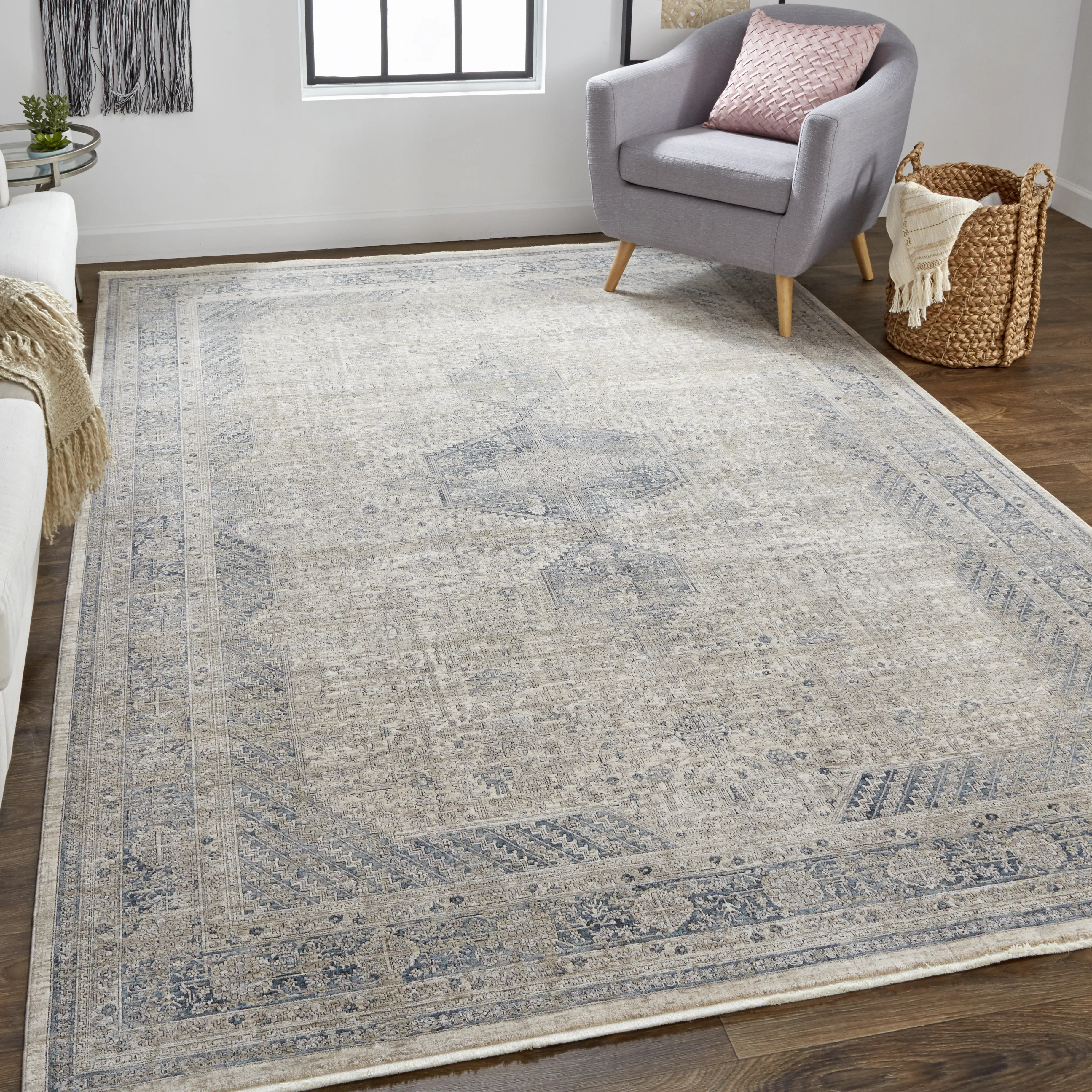 Marquette 3775F Taupe/Gray/Blue 6'7" x 9'10" Rug