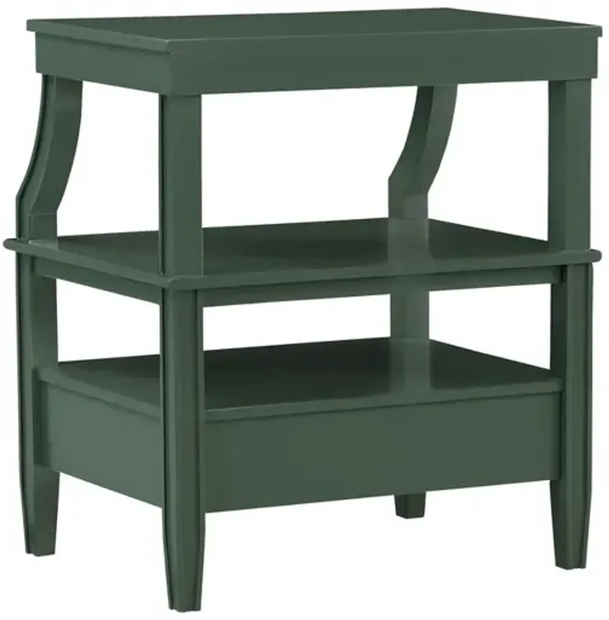 Comfort Pointe Newton Vintage Green Storage Nightstand