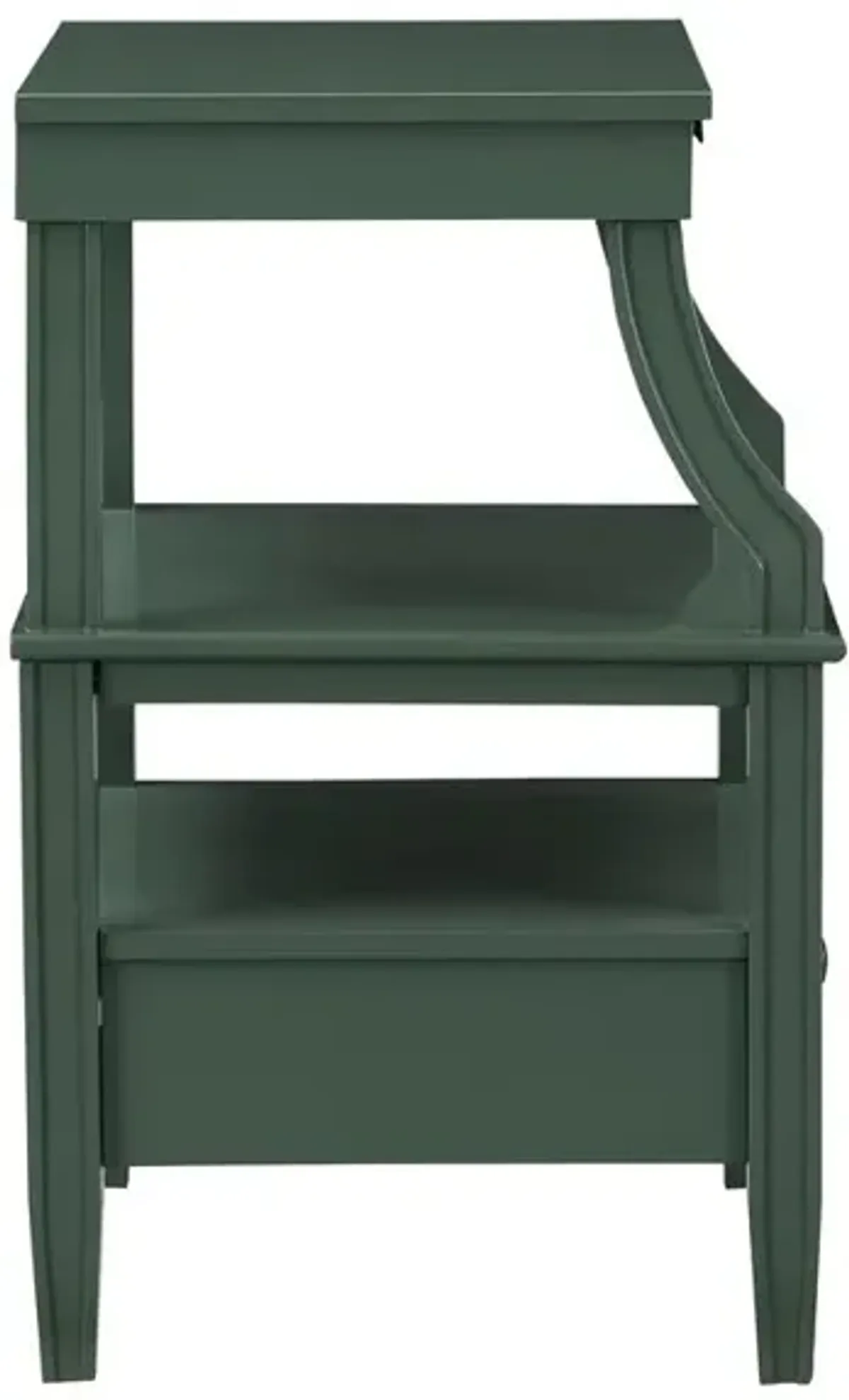 Comfort Pointe Newton Vintage Green Storage Nightstand