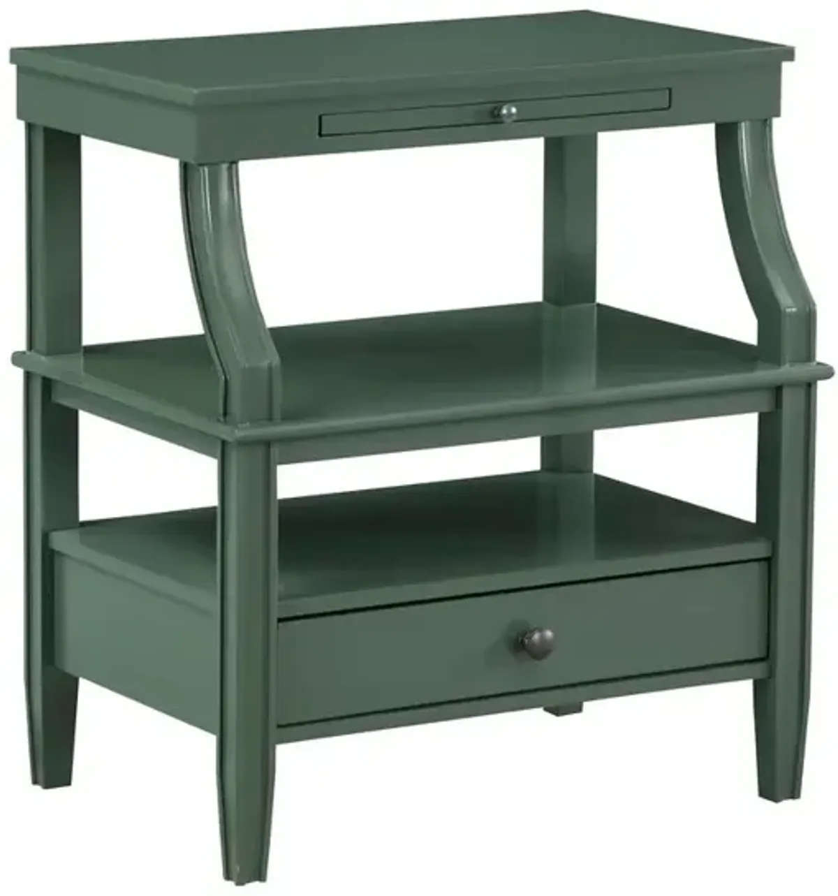 Comfort Pointe Newton Vintage Green Storage Nightstand