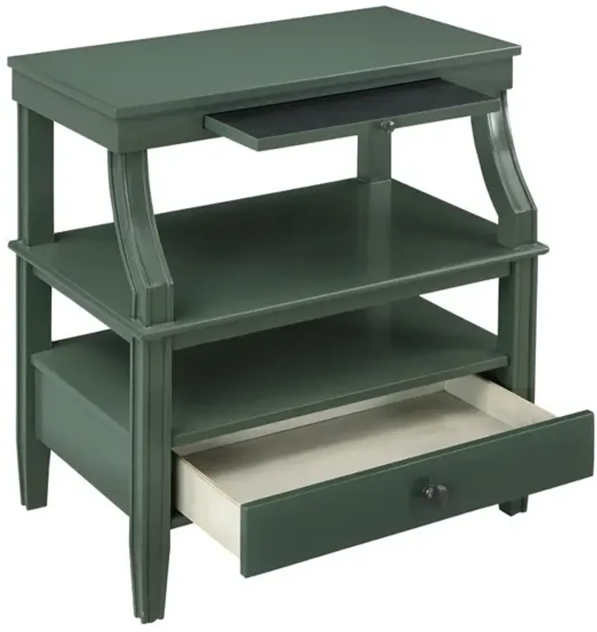 Comfort Pointe Newton Vintage Green Storage Nightstand