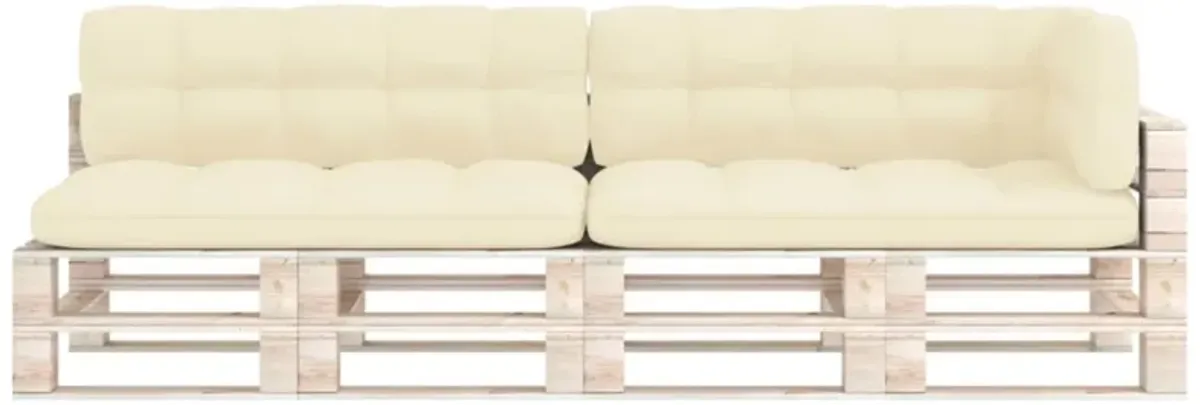 vidaXL Pallet Sofa Cushions 5 pcs Cream