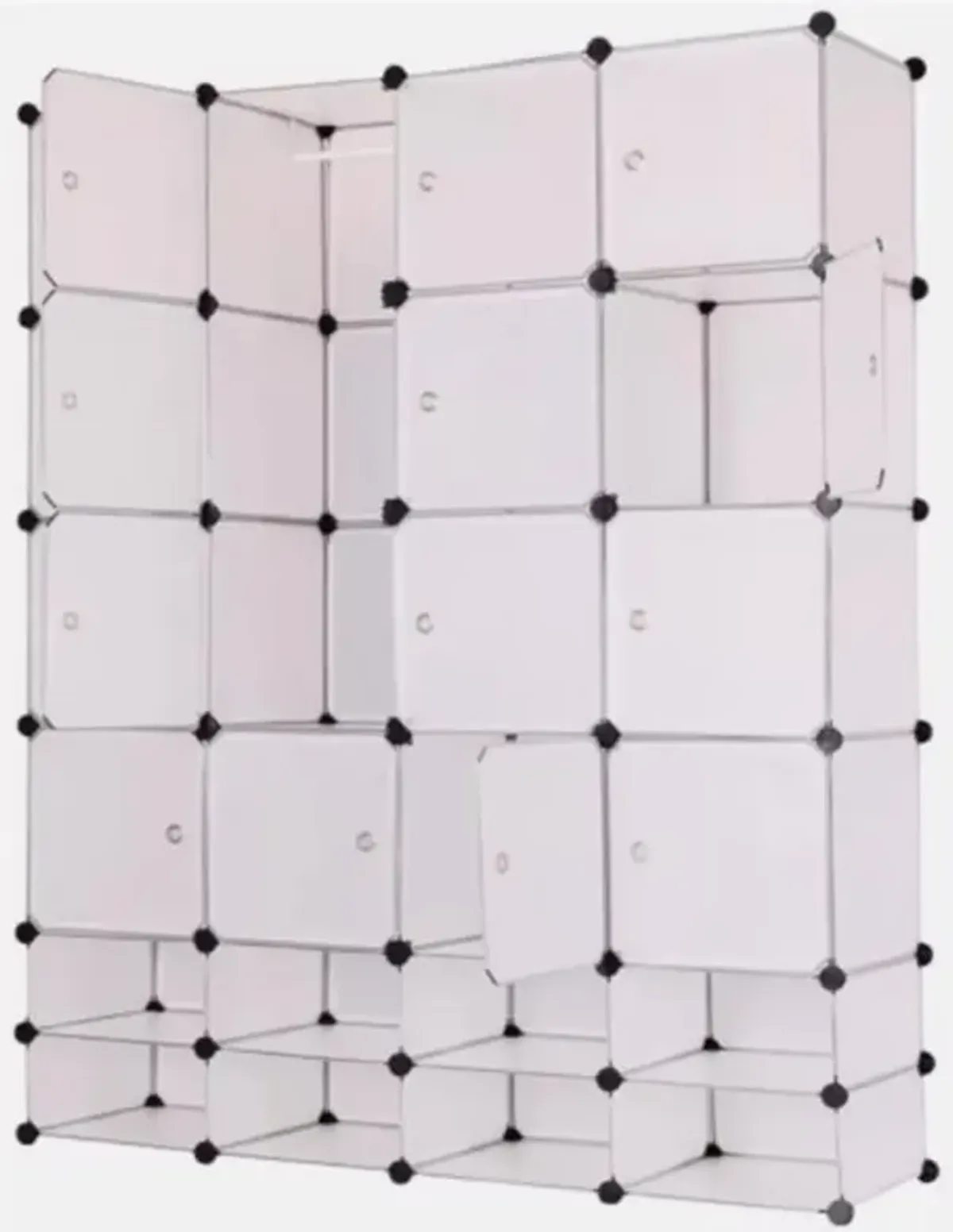 Chester Rolling Wardrobe and Storage Lockers, Multifunctional Dresser Cabinet for Bedroom or Closet