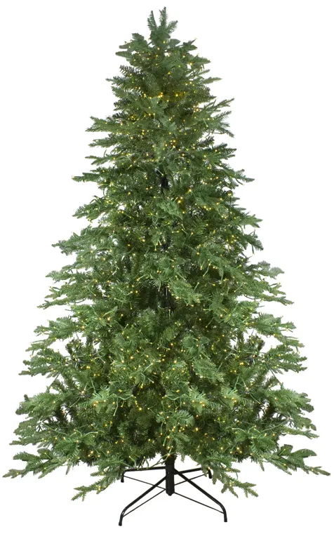 7.5' Pre-Lit Medium Mont Blanc Fir Artificial Christmas Tree - Dual Color LED Lights