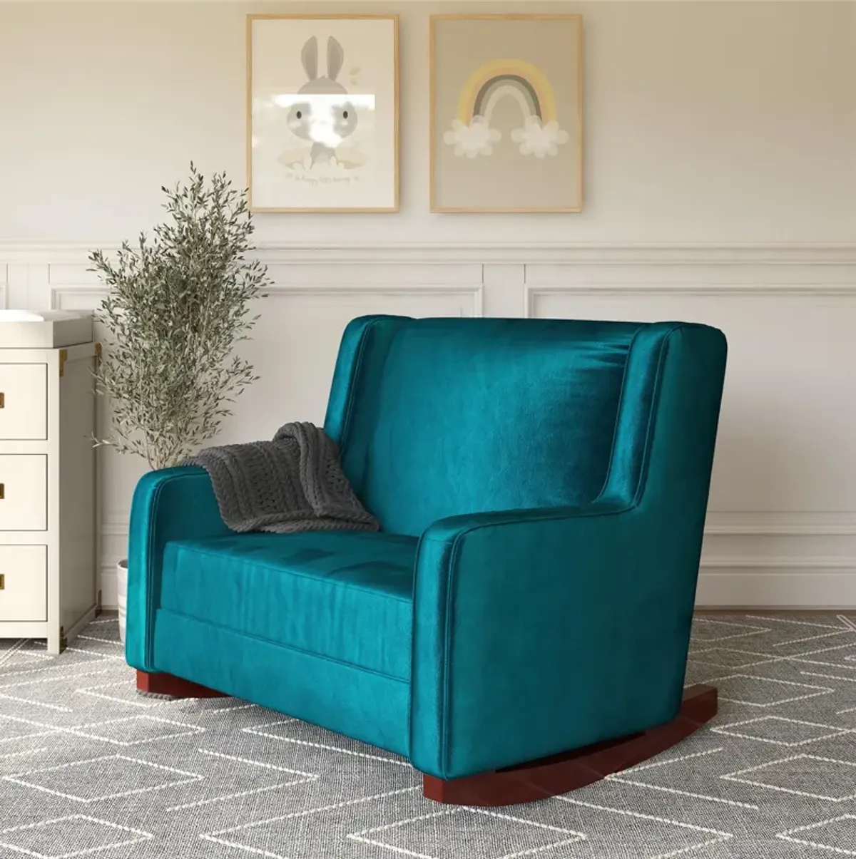 Hadley Upholstered Double Rocker Chair