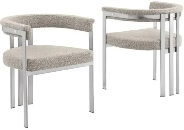Best Quality Furniture Glam Gatsby Gray Side Chairs- Set Of 2