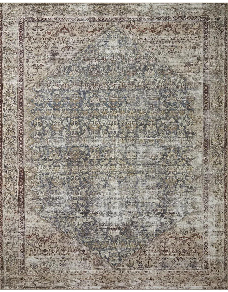 Georgie GER04 Teal/Antique 10' x 14' Rug by Amber Lewis