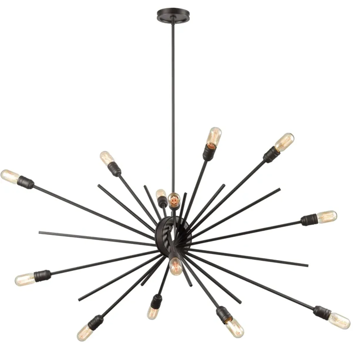 Xenia 54" Wide 14 Light Chandelier in Black