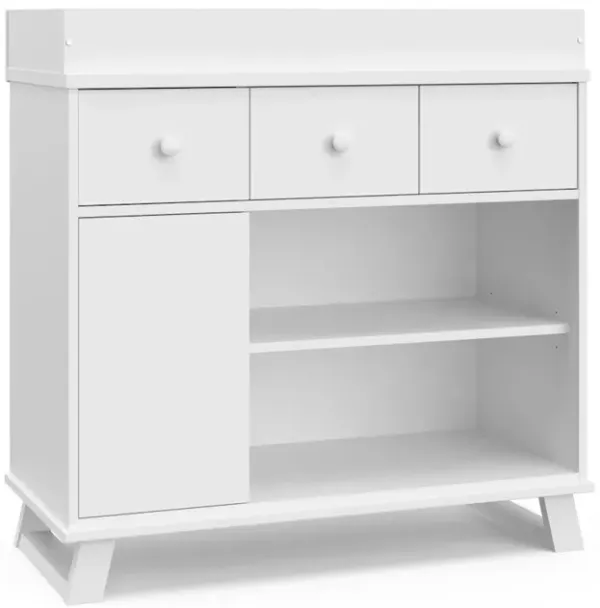Storkcraft Modern Nursery Changing Table Dresser - White
