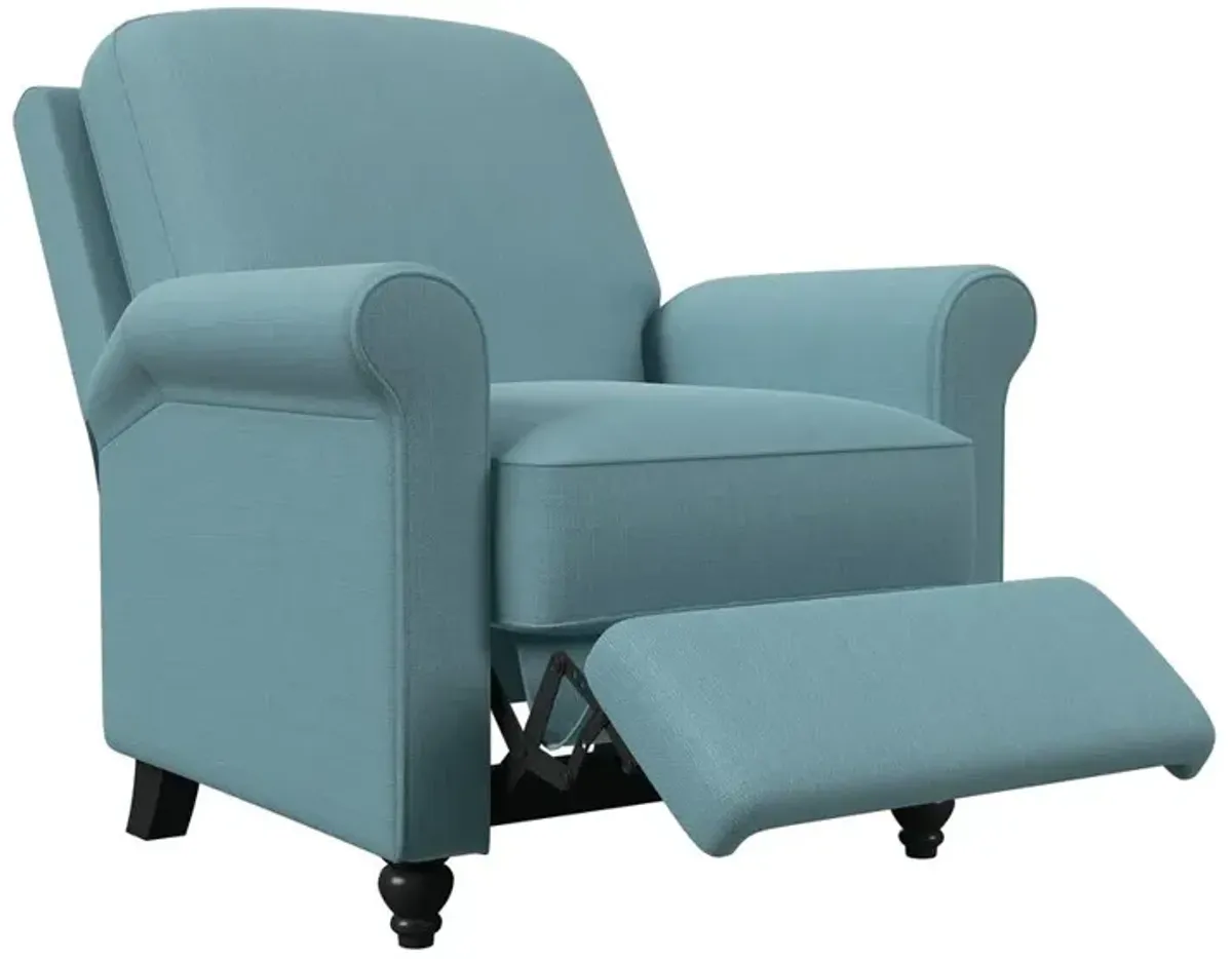 ProLounger Pushback Recliner in Sky Blue Linen