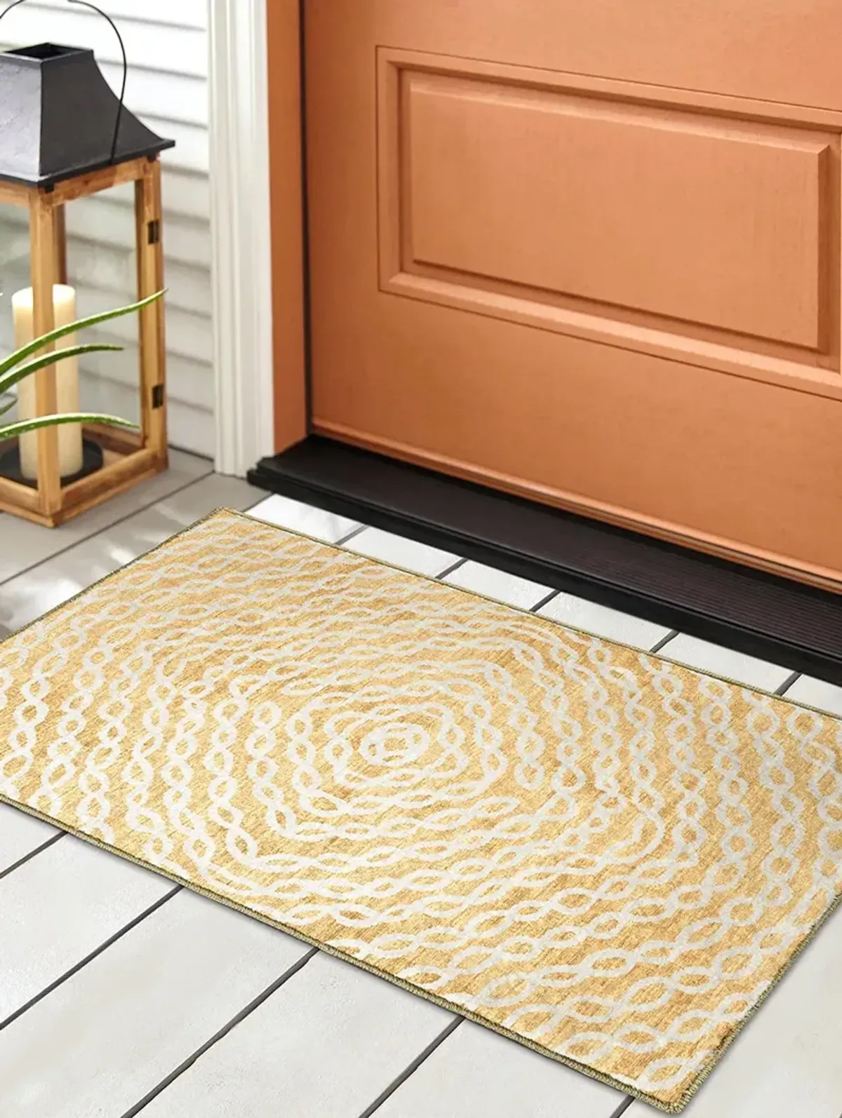 Brisbane BR3 Gold 20" x 30" Rug