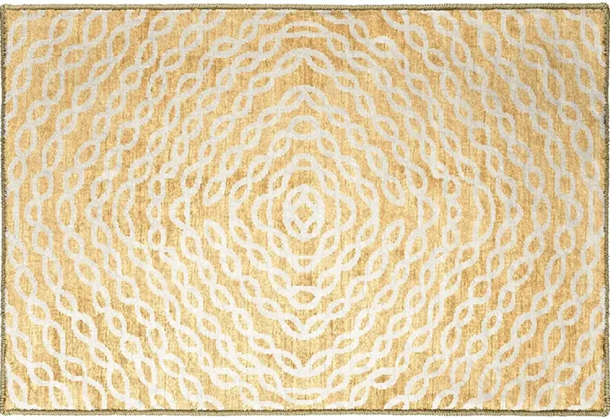 Brisbane BR3 Gold 20" x 30" Rug