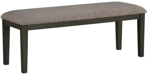 Streamdale Gray Wood Framed Upholstered Bench