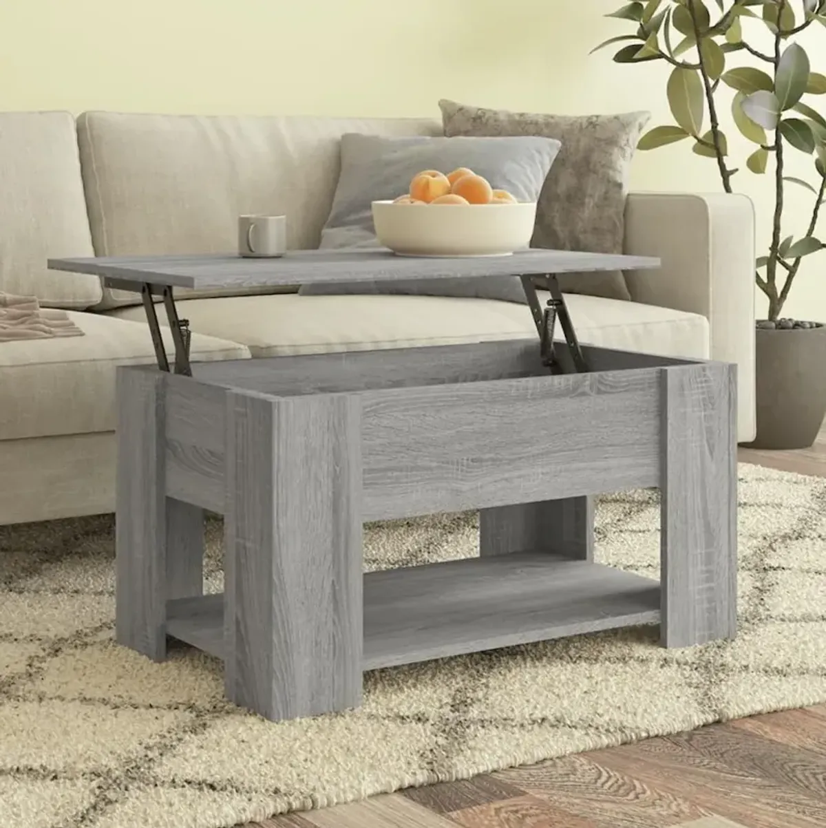 Coffee Table Gray Sonoma 31.1"x19.3"x16.1" Engineered Wood