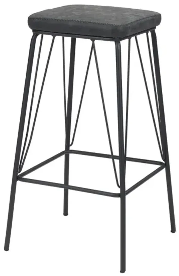 Samuel Barstool (Set of 2) Vintage Black